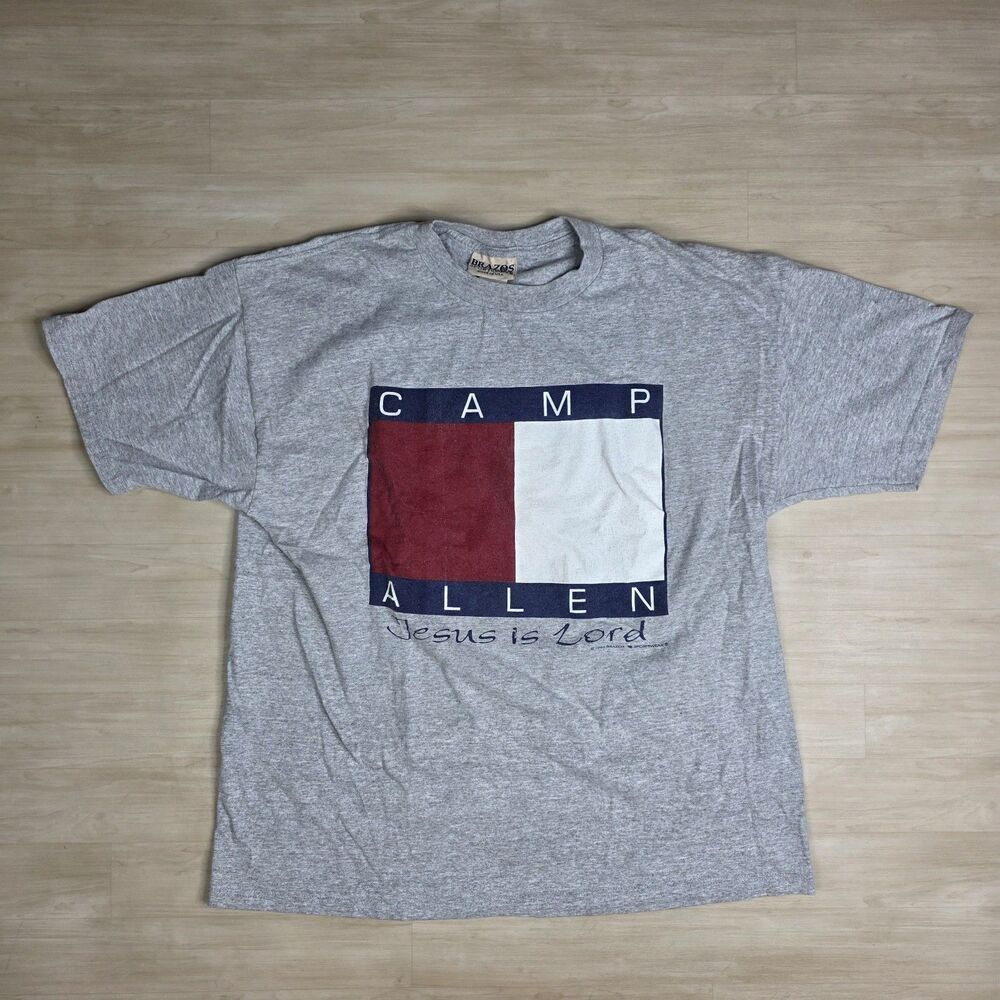 Vintage 1998 Brazos Camp Allen Jesus Is Lord‎ Shirt Tommy Size Large